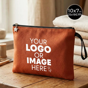 Custom Zippered Clutch Bag – Ceramic – 10" × 7" (25 × 18 cm) - 10 oz - Pamusan.com