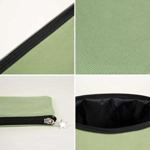 Custom Zippered Clutch Bag – Green – 10" × 7" (25 × 18 cm) - 10 oz - Pamusan.com