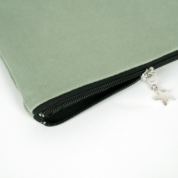 Custom Zippered Clutch Bag – Green – 10" × 7" (25 × 18 cm) - 10 oz - Pamusan.com