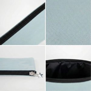 Custom Zippered Clutch Bag – Light Blue – 10" × 7" (25 × 18 cm) - 10 oz - Pamusan.com