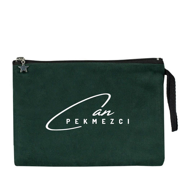 Custom Zippered Clutch Bag – Pine Green – 10" × 7" (25 × 18 cm) - Pamusan.com