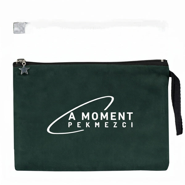 Custom Zippered Clutch Bag – Pine Green – 10" × 7" (25 × 18 cm) - Pamusan.com