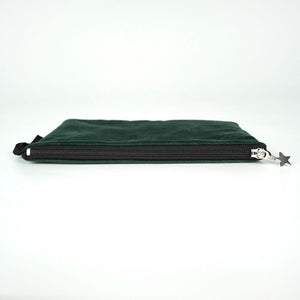 Custom Zippered Clutch Bag – Pine Green – 10" × 7" (25 × 18 cm) - Pamusan.com