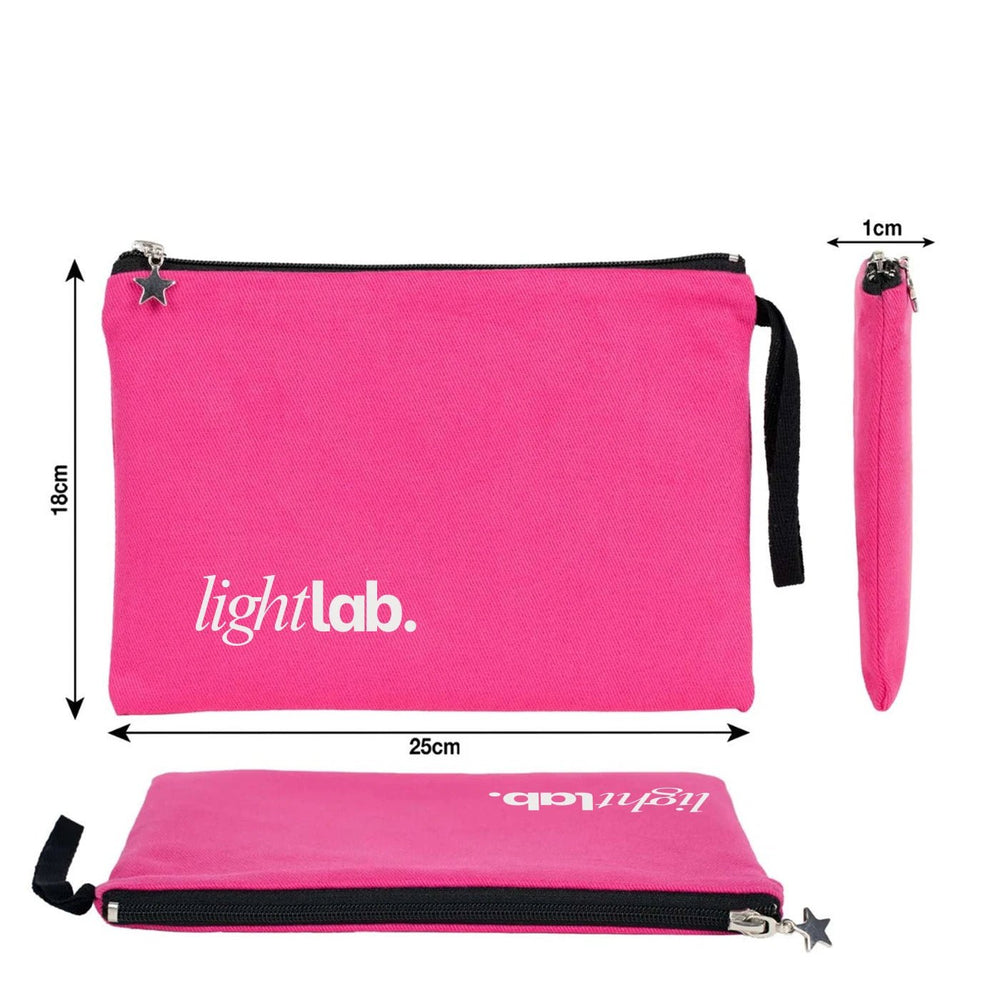 Custom Zippered Clutch Bag – Pink – 10" × 7" (25 × 18 cm) - 10 oz - Pamusan.com