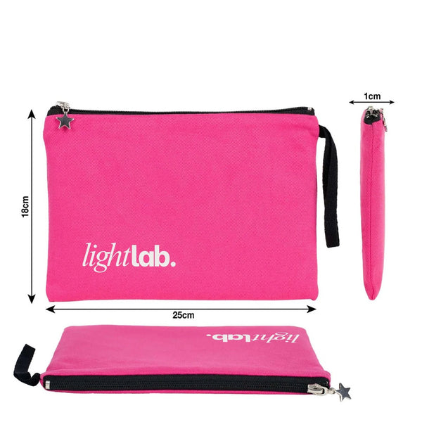 Custom Zippered Clutch Bag – Pink – 10" × 7" (25 × 18 cm) - 10 oz - Pamusan.com