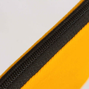 Custom Zippered Clutch Bag – Yellow – 10" × 7" (25 × 18 cm) - 10 oz - Pamusan.com