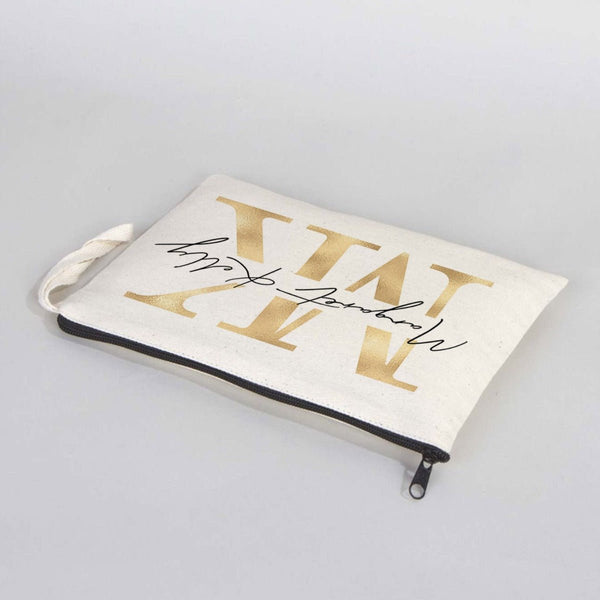 Customizable Clutch Bag – 10"x7" Unlined Cotton Pouch with Zipper - Pamusan.com