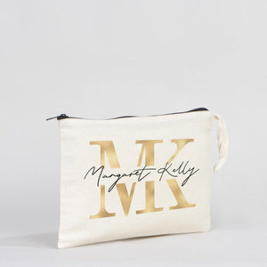 Customizable Clutch Bag – 10"x7" Unlined Cotton Pouch with Zipper - Pamusan.com