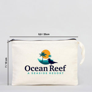 Customizable Clutch Bag – 10"x7" Unlined Cotton Pouch with Zipper - Pamusan.com