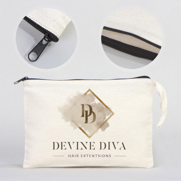 Customizable Clutch Bag – 10"x7" Unlined Cotton Pouch with Zipper - Pamusan.com