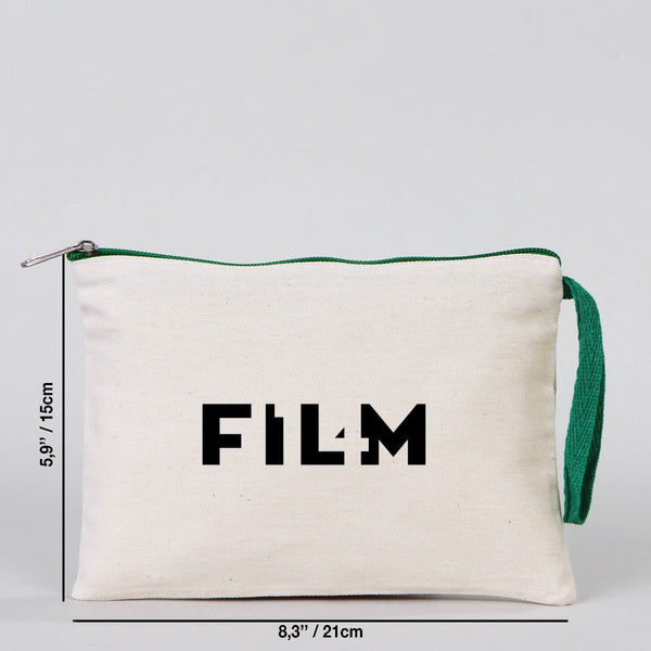 Customizable Cotton Clutch Bag – 8"x6" with Green Zipper - Pamusan.com