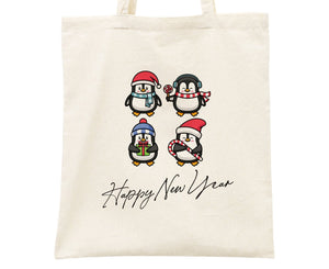 Customizable Happy New Year Tote Bag - Perfect for Your New Year's Parties - Custom Logo and Text Bag - Happy New Year Tote Bag - Pamusan.com