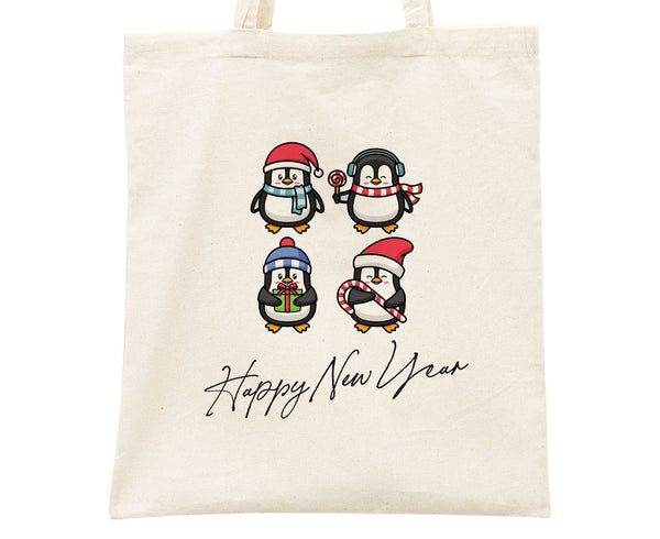 Customizable Happy New Year Tote Bag - Perfect for Your New Year's Parties - Custom Logo and Text Bag - Happy New Year Tote Bag - Pamusan.com