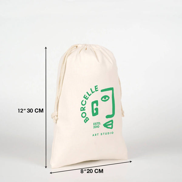 Customizable Laminated 8" x 12" (20 x 30 cm) Cotton Drawstring Pouch - 4 oz - Pamusan.com