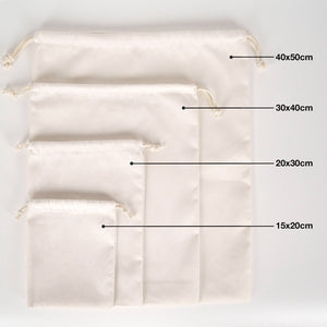 Customizable Laminated 8" x 12" (20 x 30 cm) Cotton Drawstring Pouch - 4 oz - Pamusan.com