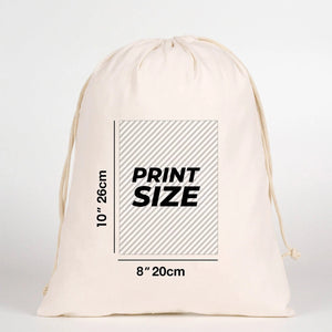 Customizable Laminated Cotton Drawstring Pouch – 12" × 16" (30 × 40 cm), 4 oz - Pamusan.com