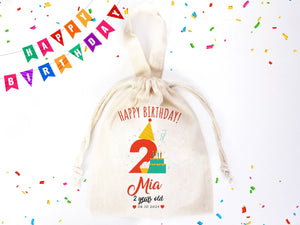 Customized Pouch Bags - Pouch Bags 6"W x 8 "H (15.5cm x 20cm) - Personalized Custom Name Birthday Favor Bags 27 Different Designs - Pamusan.com