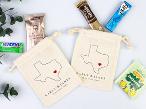 Customized Texas Wedding Welcome Bag - Texas Party Favor Bags - Texas Wedding Tote - Custom With Your name or Design - Pamusan.com