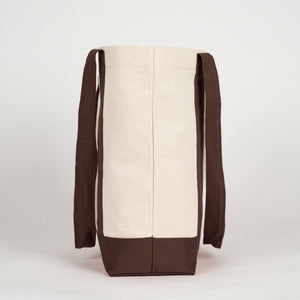 Side gusset and seam of the canvas tote - Pamusan.com
