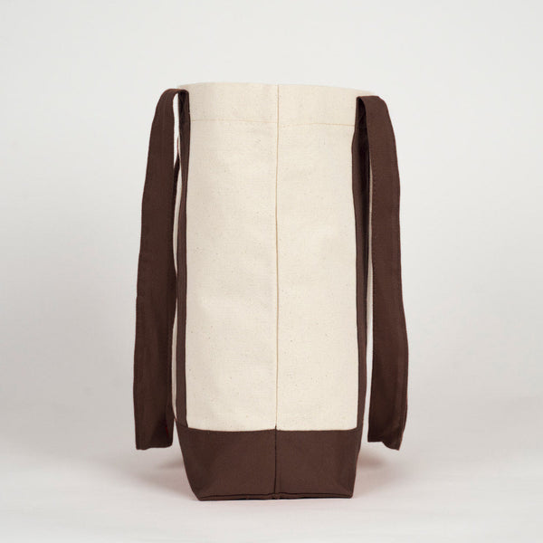 Side gusset and seam of the canvas tote - Pamusan.com