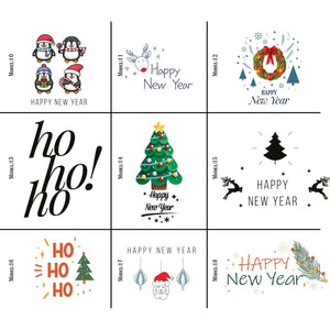 New Year Tote Bag – Natural Cotton Fabric with Cute Penguin Holiday Design - Pamusan.com