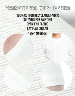 Digital Printed Promotional Children's T-Shirt - White - Pamusan.com