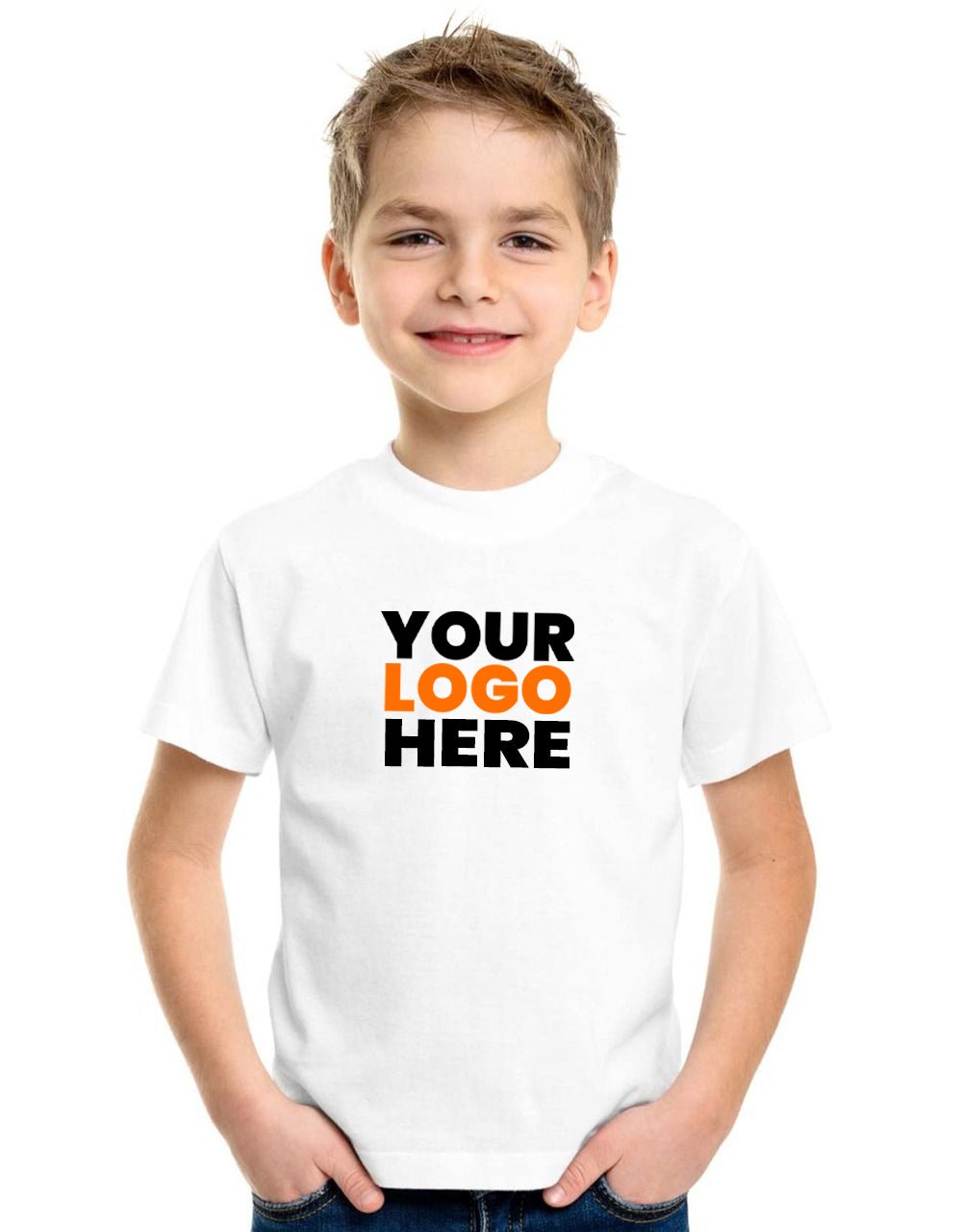 Digital Printed Promotional Children's T-Shirt - White - Pamusan.com