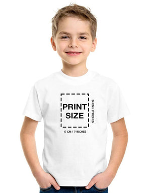 Digital Printed Promotional Children's T-Shirt - White - Pamusan.com