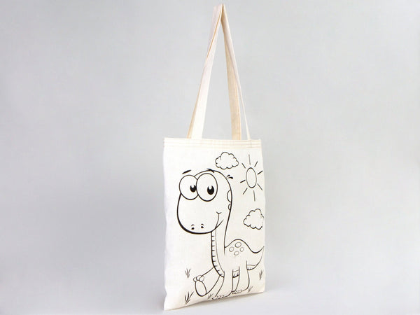 Dinosaur Coloring Bag, 14"W x 16"H (35x40 cm) , NO PENCIL In This Package Coloring For Kids, Rabbit Coloring Activities For Kids - Pamusan.com