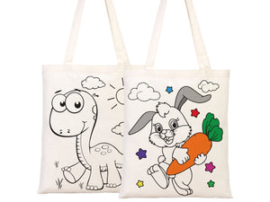 Dinosaur Coloring Bag, 14"W x 16"H (35x40 cm) , NO PENCIL In This Package Coloring For Kids, Rabbit Coloring Activities For Kids - Pamusan.com