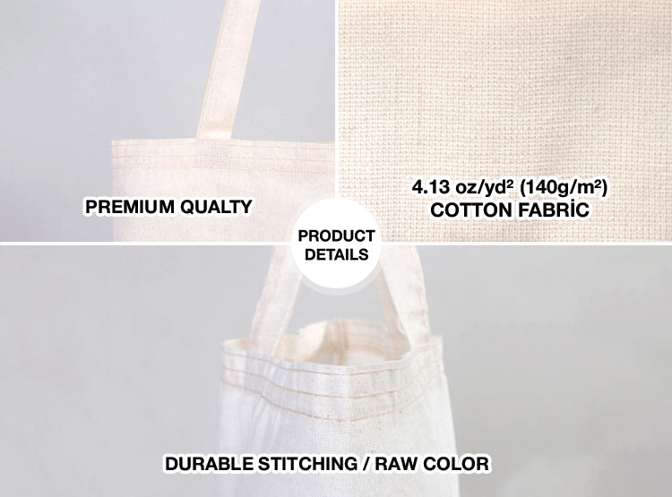 Custom Long Handle Tote Bag 10"x14" –   Mini Promotional & Shopping Bag