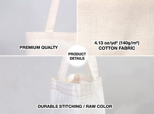 Custom Long Handle Tote Bag 10"x14" – 4.13 Oz - Mini Promotional & Shopping Bag