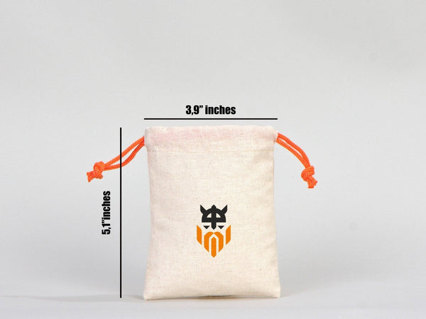 Drawstring Muslin Bags with Orange Handle – 4"W x 5"H (10 x 13 cm) – Hangover Kit Bag, Party Favor Bags, Bachelorette Gift, Jewelry Pouch - Pamusan.com