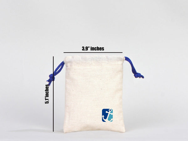 Drawstring Pouches Bag - 4"W x 5"H (10 cm x 13 cm) - Hangover Kit - Favor Bags - Wedding Favor Bags - Bachelorette Party Ideas - Blue Bags - Pamusan.com