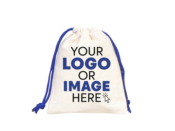 Drawstring Pouches Bag - 4"W x 5"H (10 cm x 13 cm) - Hangover Kit - Favor Bags - Wedding Favor Bags - Bachelorette Party Ideas - Blue Bags - Pamusan.com