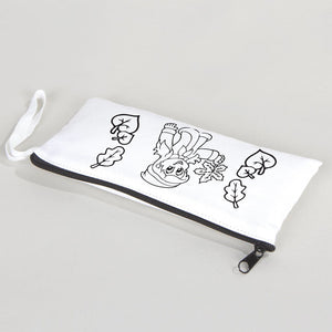 Dyeable Fabric Pencil Case - 8" W x 4" H (21cm x 10cm) - Autumn - Pamusan.com