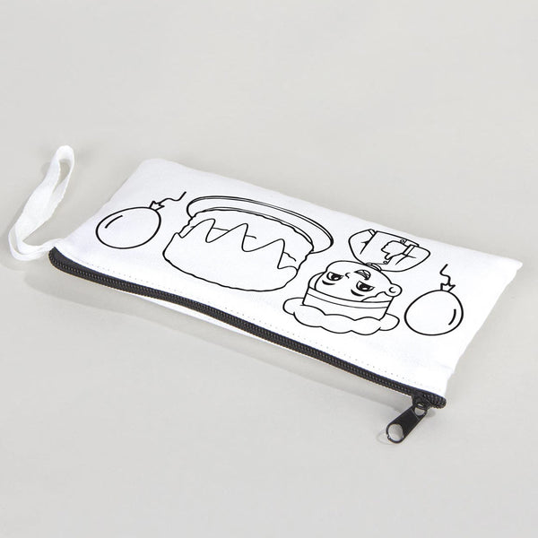 Dyeable Fabric Pencil Case 8" W x 4" H (21cm x 10cm) - Chef - Pamusan.com