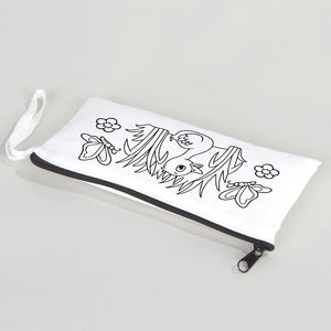 Dyeable Fabric Pencil Case 8" W x 4" H (21cm x 10cm) - Little Duck - Pamusan.com