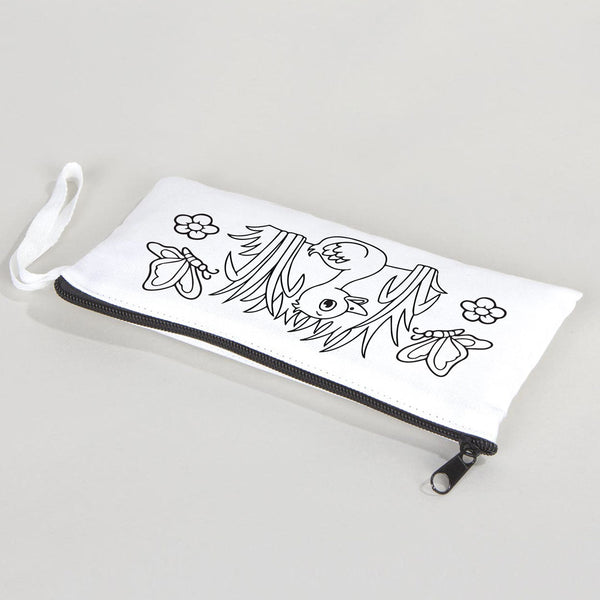Dyeable Fabric Pencil Case 8" W x 4" H (21cm x 10cm) - Little Duck - Pamusan.com
