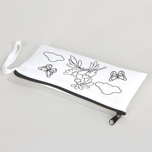 Dyeable Fabric Pencil Case 8" W x 4" H (21cm x 10cm) - Parrot - Pamusan.com