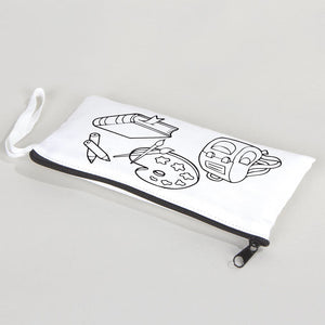Dyeable Fabric Pencil Case - 8" W x 4" H (21cm x 10cm) School Tool - Pamusan.com