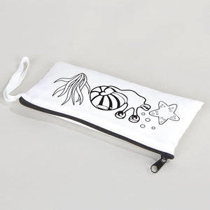 Dyeable Fabric Pencil Case 8" W x 4" H (21cm x 10cm) - Sweet Snail - Pamusan.com