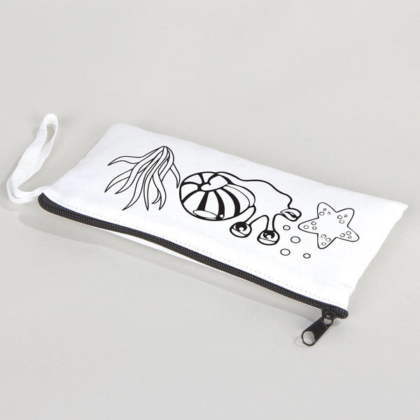 Dyeable Fabric Pencil Case 8" W x 4" H (21cm x 10cm) - Sweet Snail - Pamusan.com