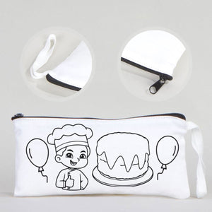 Dyeable Fabric Pencil Case  8" W x 4" H (21cm x 10cm)  -  Chef