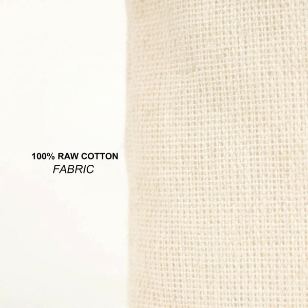 100% raw cotton muslin fabric closeup