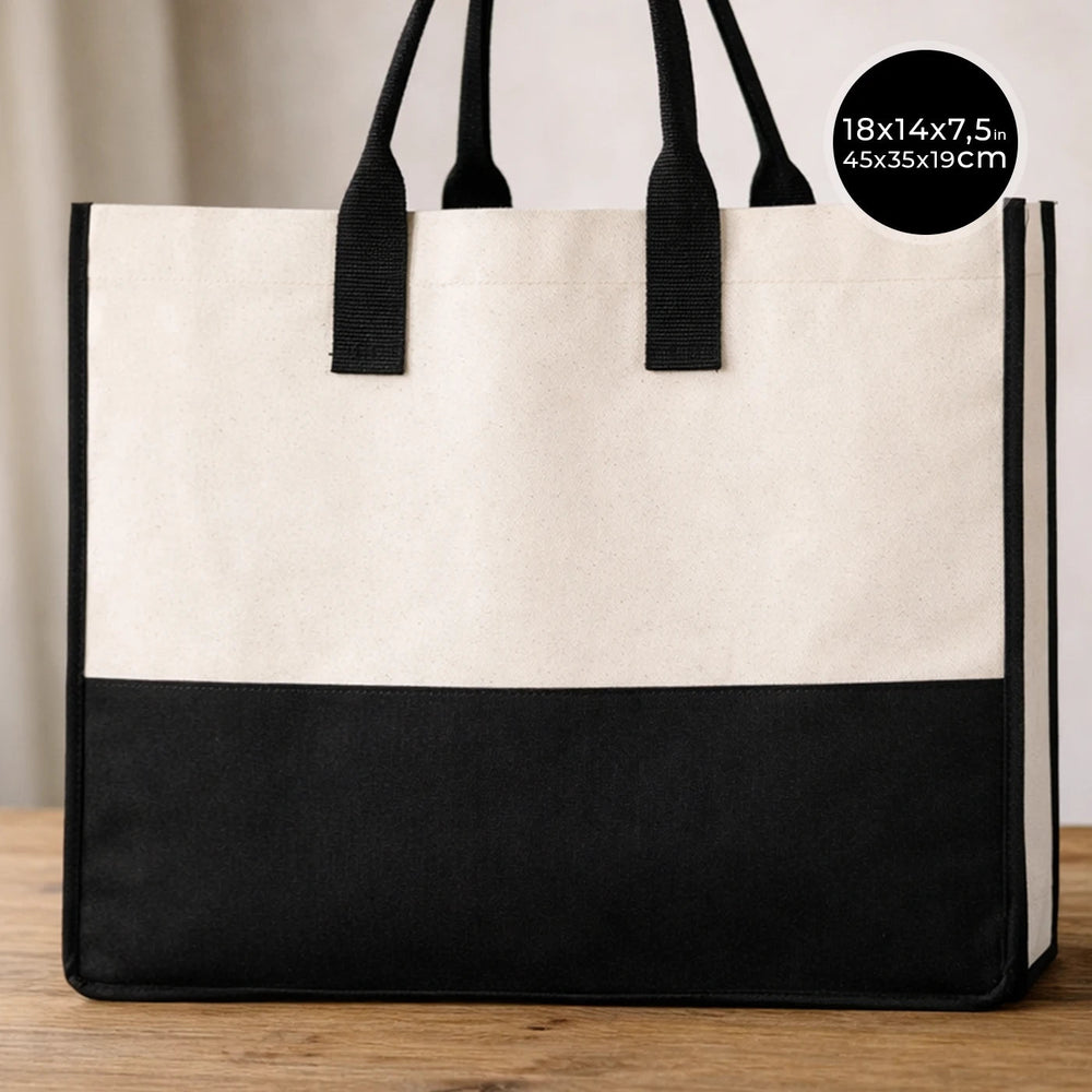 Elite Canvas Tote Bag – Beach, Travel & Shopping Bag with Pocket, 100% Cotton - Pamusan.com