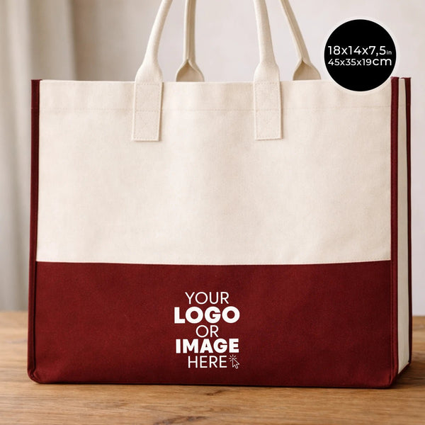 Elite Canvas Tote Bag – Large Size for Beach & Grocery | Heavy - Duty 390gsm Cotton | Custom Logo - Pamusan.com