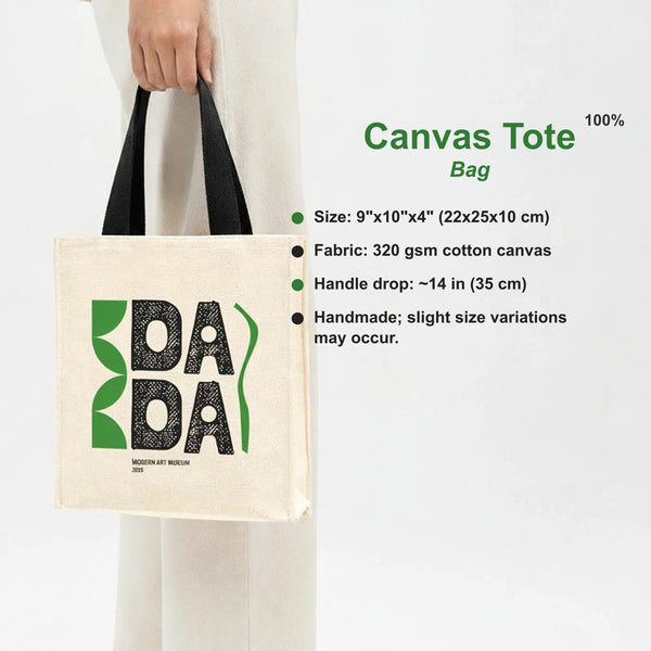 Custom canvas tote bag 9"x10"x4" detail of self-fabric handle attachment