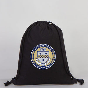 Drawstring Bags / Backpacks Black  14" W x 16" H  (35x40 cm)  - Customize