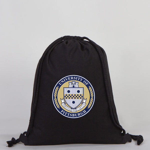 Drawstring Bags / Backpacks Black  14" W x 16" H  (35x40 cm)  - Customize